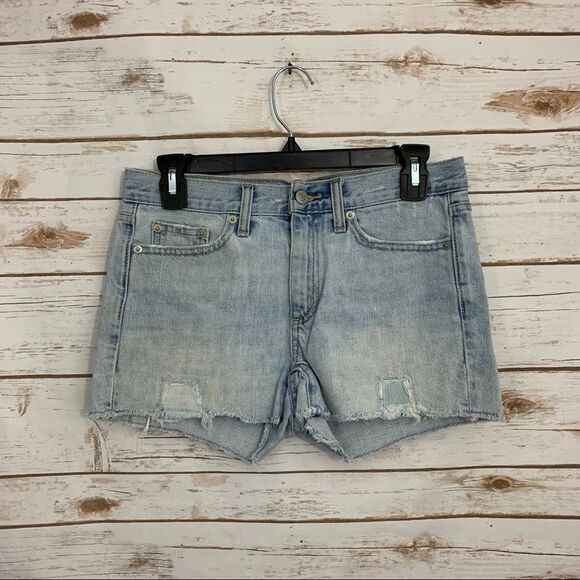 Gap Cutoff Distressed Denim Jean Slim Shorts - Picture 1 of 5
